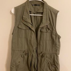 Olive Green Cargo Vest